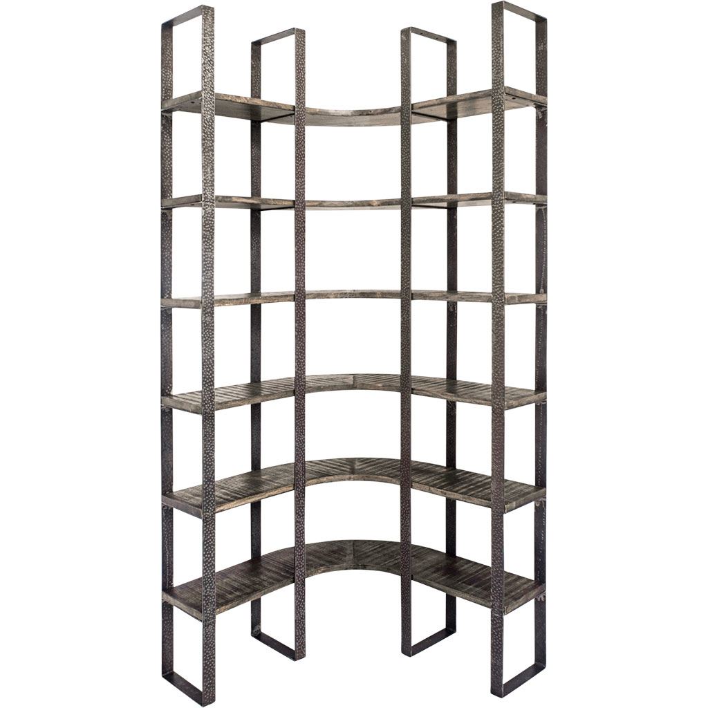 Mercana Turner 36.5" x 36.5" x 90" Iron Wall Shelf