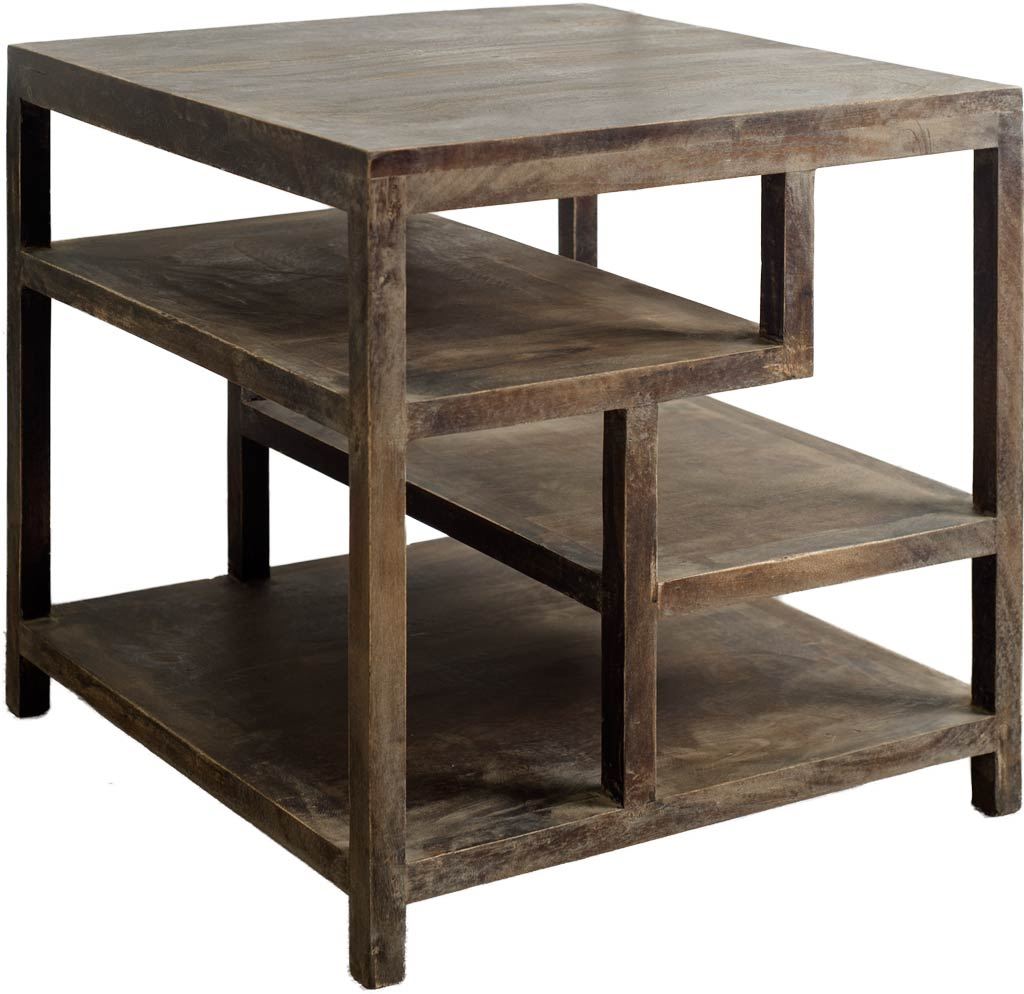 Mercana Wright 22" x 22" x 22" Solid Wood Side Table