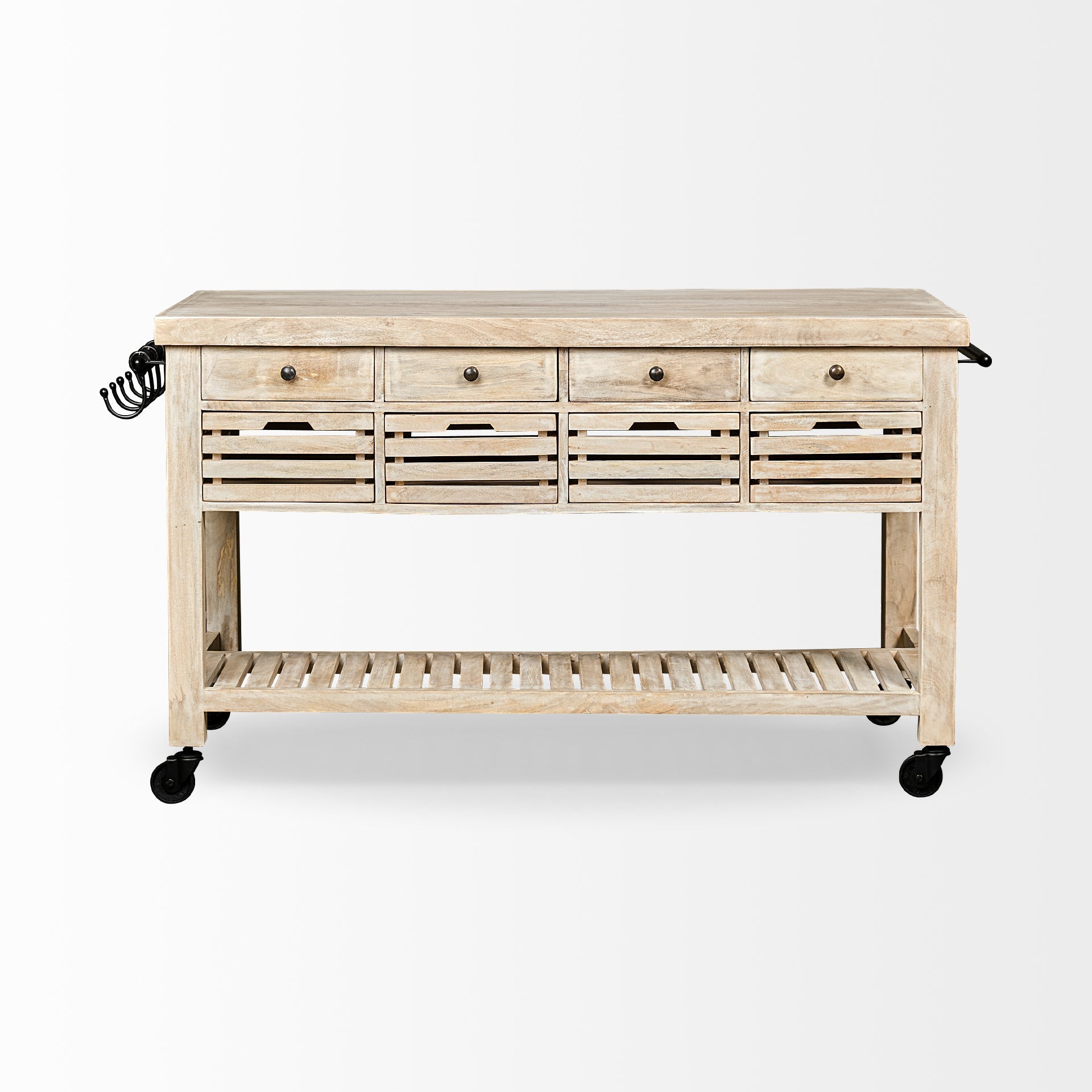 Mercana Columbia 56" x 28" x 36" Solid Wood Kitchen Island