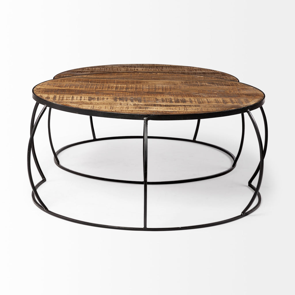Mercana Clapp 44" x 44" x 20" Solid Wood Coffee Table