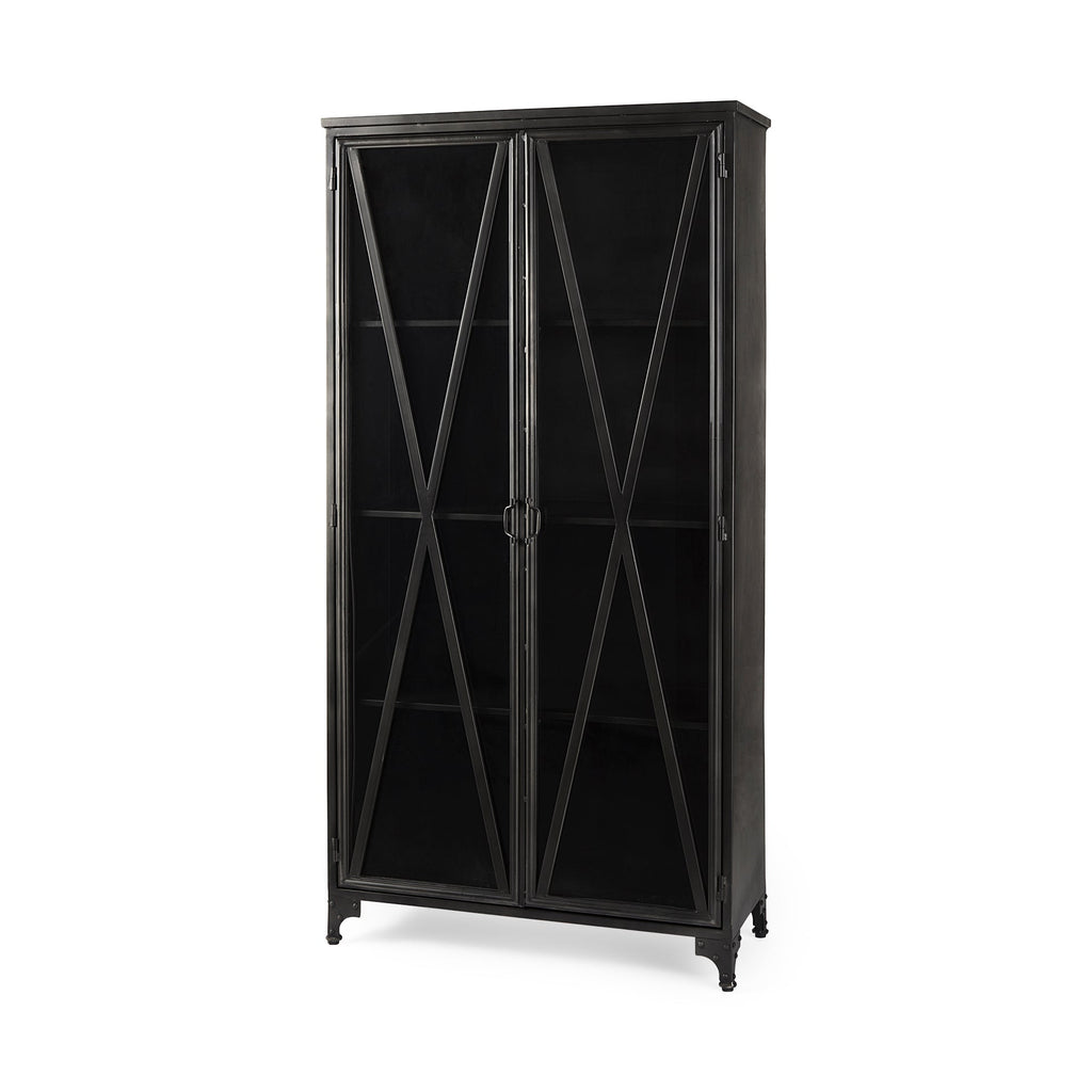 Mercana Poppy 37.8" x 15" x 74" Iron Display Cabinet