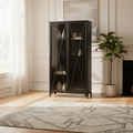 Mercana Poppy 37.8" x 15" x 74" Iron Display Cabinet