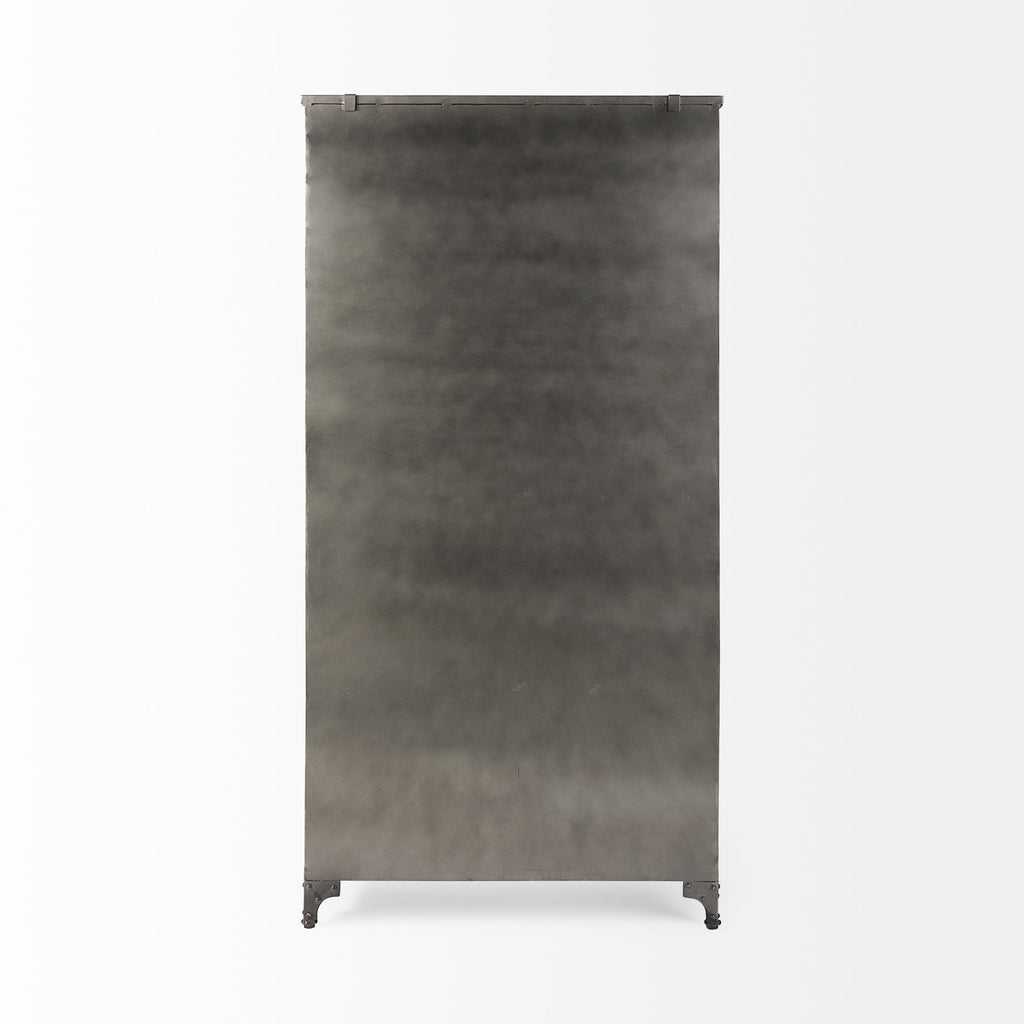 Mercana Poppy 37.8" x 15" x 74" Iron Display Cabinet