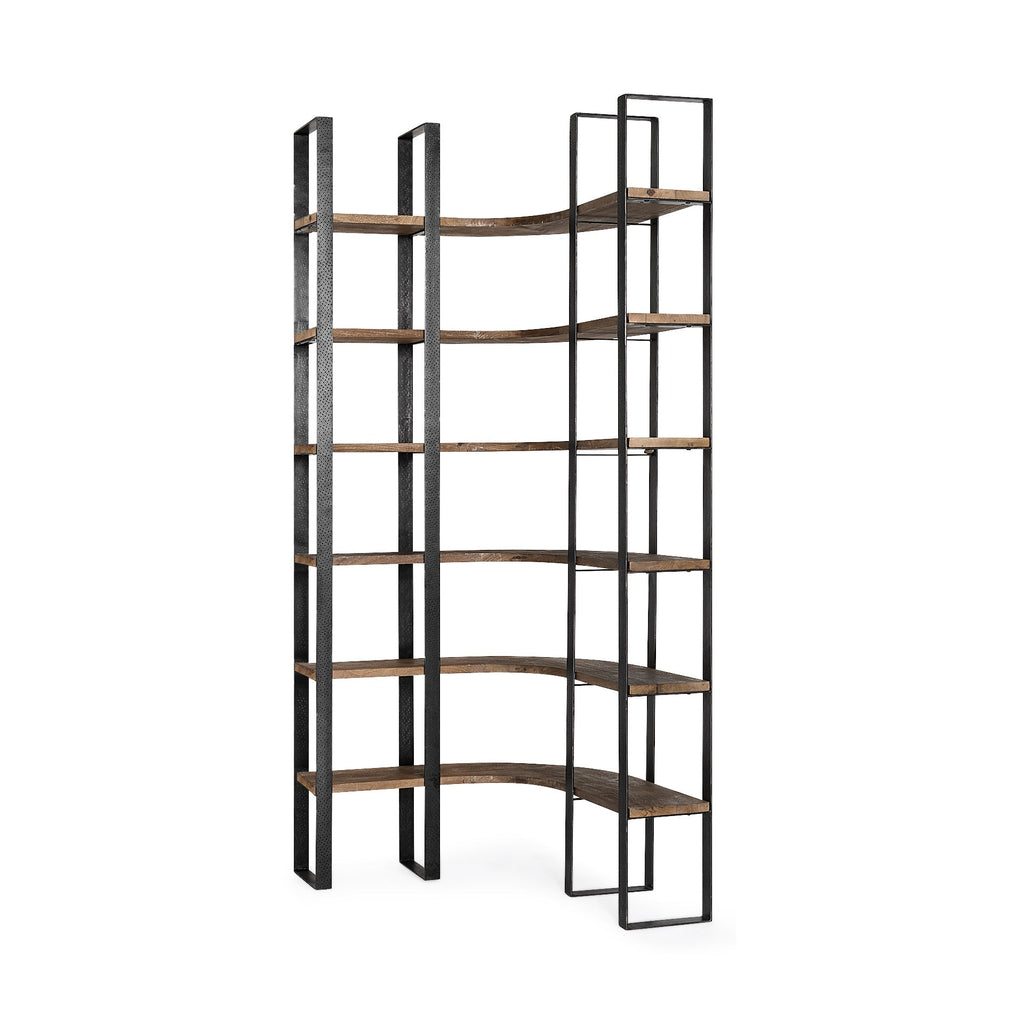 Mercana Turner 36.5" x 36.5" x 90" Solid Wood Wall Shelf