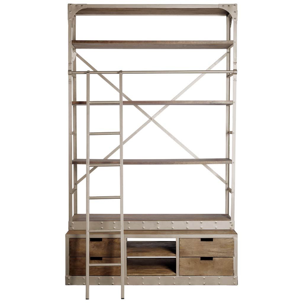 Mercana Brodie 57" x 20.5" x 94" Iron Wall Shelf