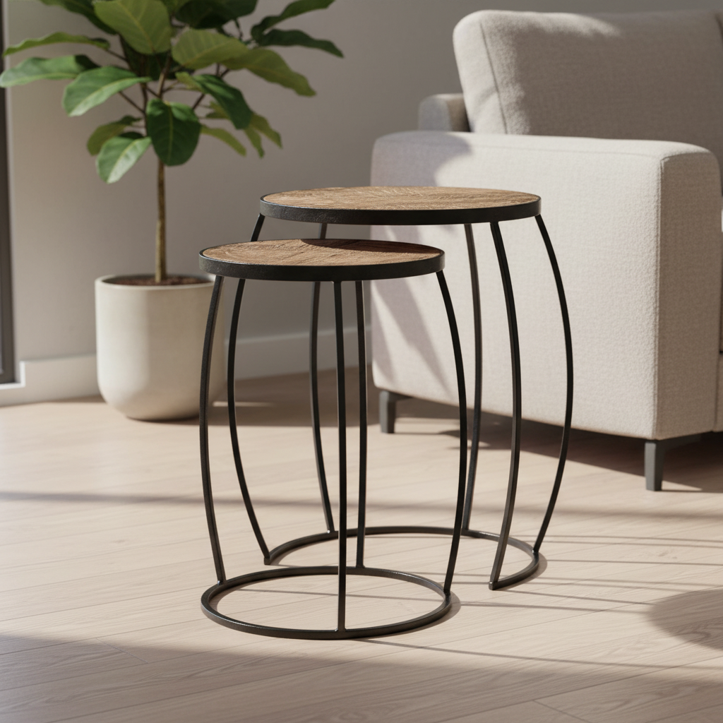 Mercana Clapp 23" x 21.5" x 26" Metal Side Table