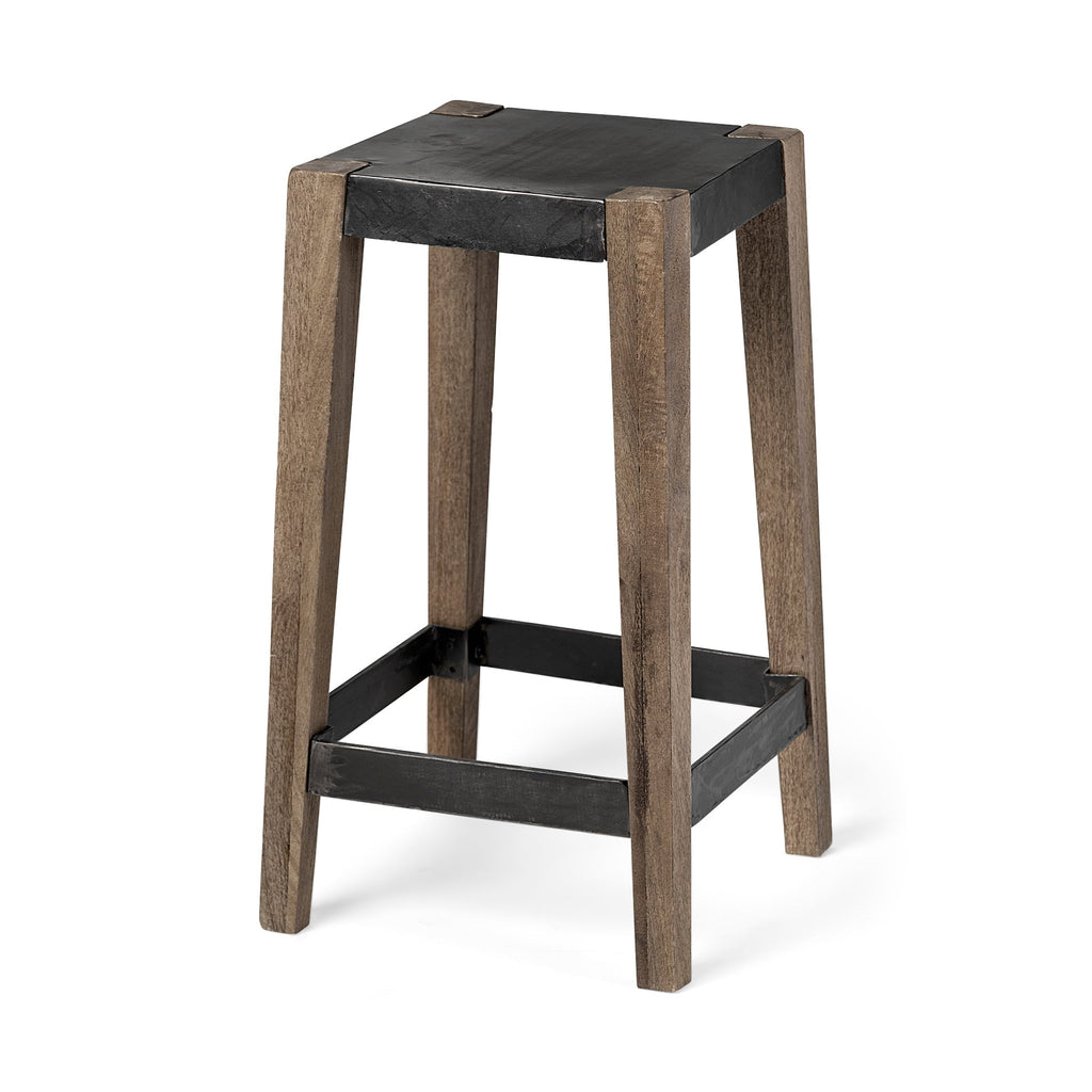 Mercana Nell 15" x 15" x 26" Solid Wood Stool