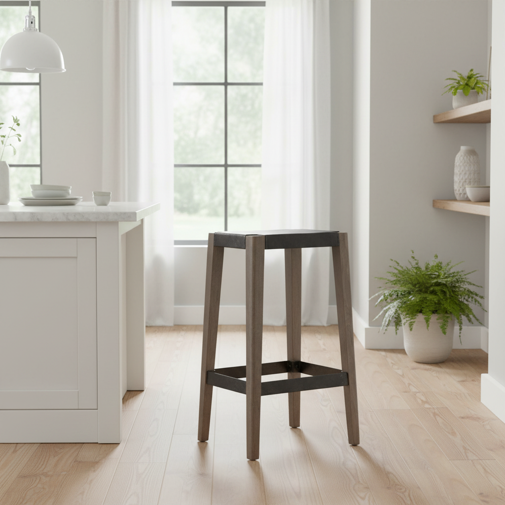 Mercana Nell 18" x 14" x 30" Solid Wood Stool
