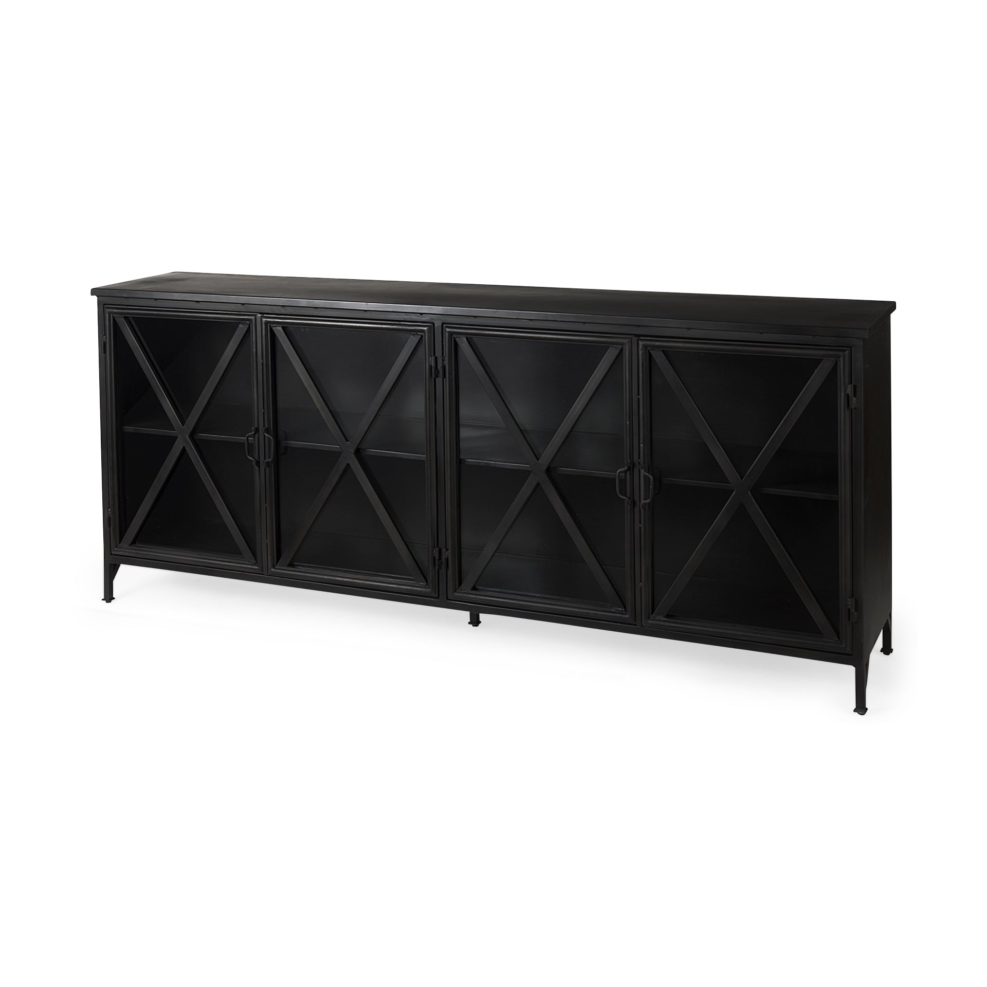 Mercana Poppy 79" x 16" x 33" Iron Sideboard