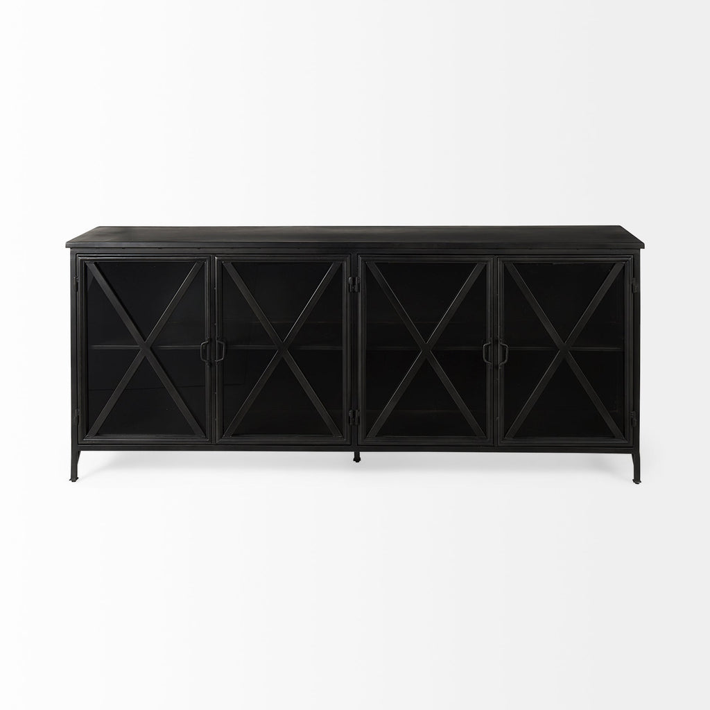Mercana Poppy 79" x 16" x 33" Iron Sideboard