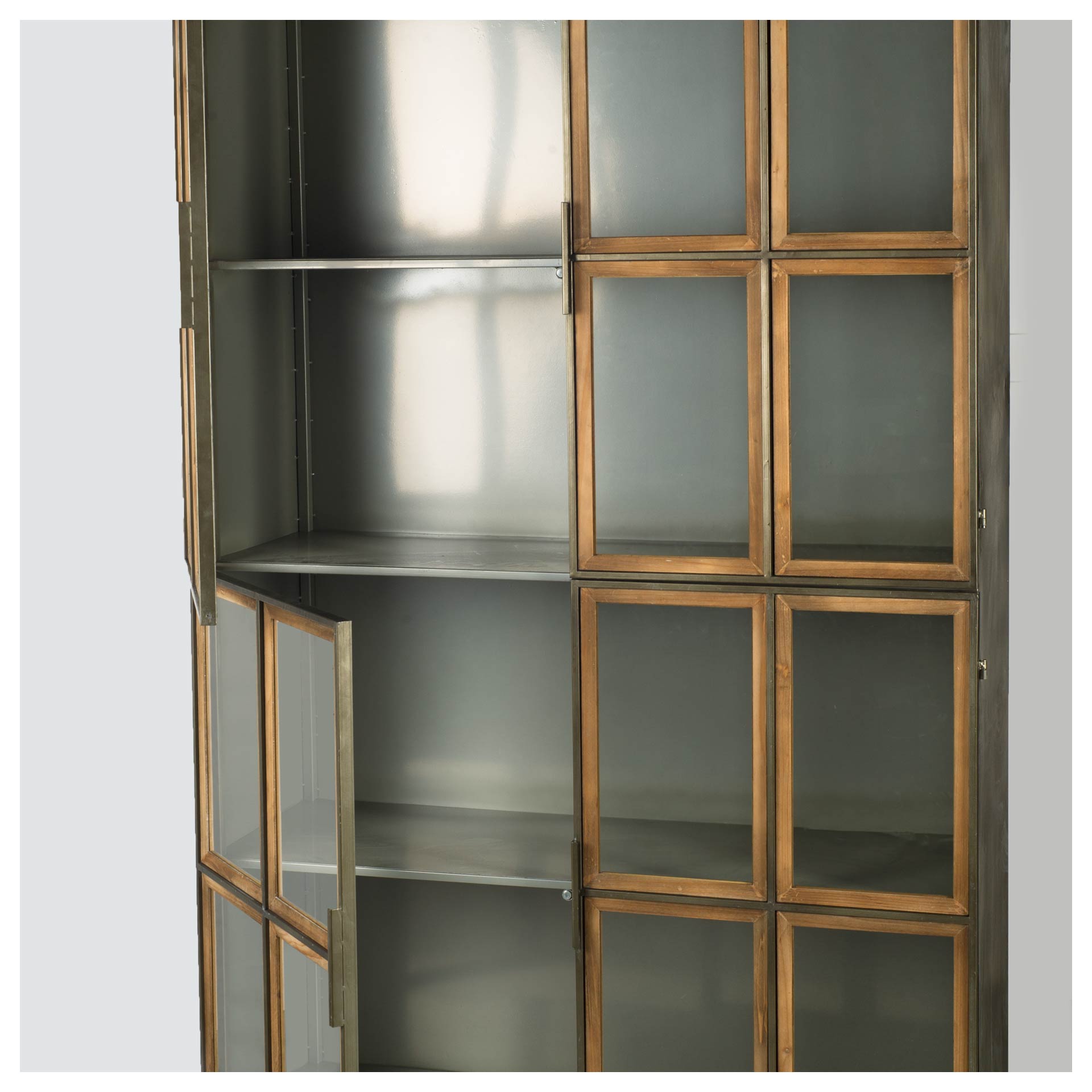 Mercana Pandora 44" x 16" x 74" Iron Display Cabinet