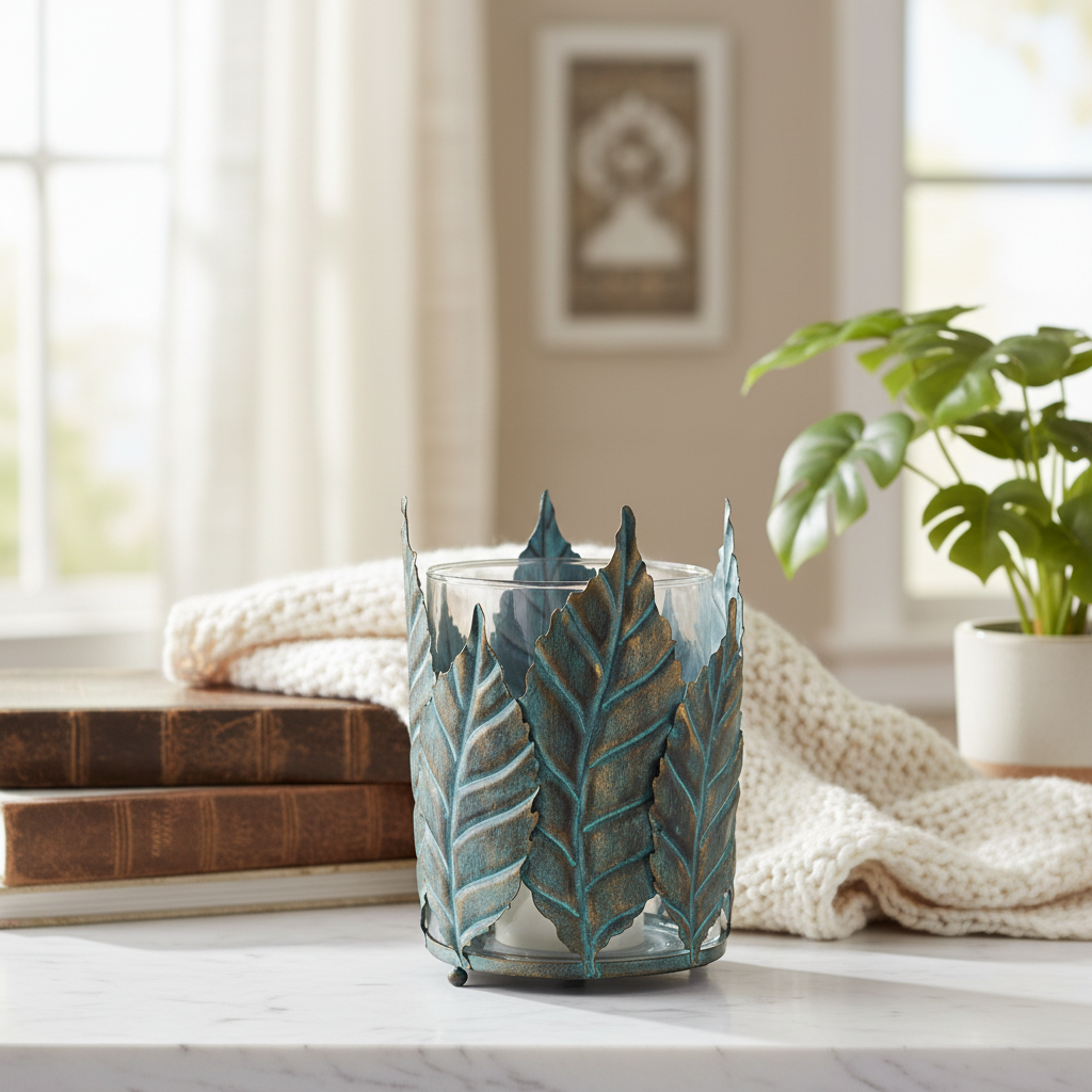 Mercana Pana 6.3" x 6.3" x 9.4" Metal Candle Holder