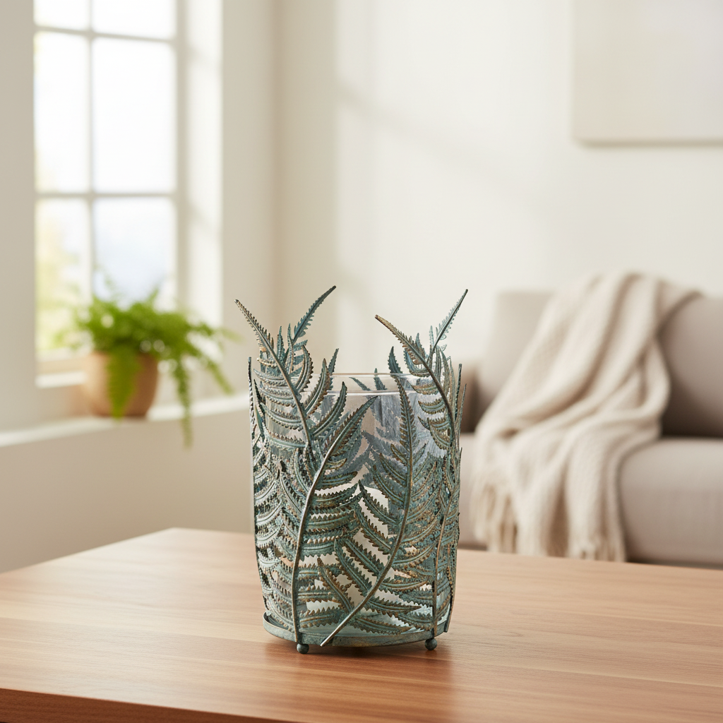 Mercana Pana 6.7" x 6.7" x 11" Metal Candle Holder