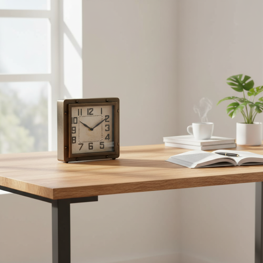 Mercana Redding 2.5" x 8.3" x 8.5" Table Clock