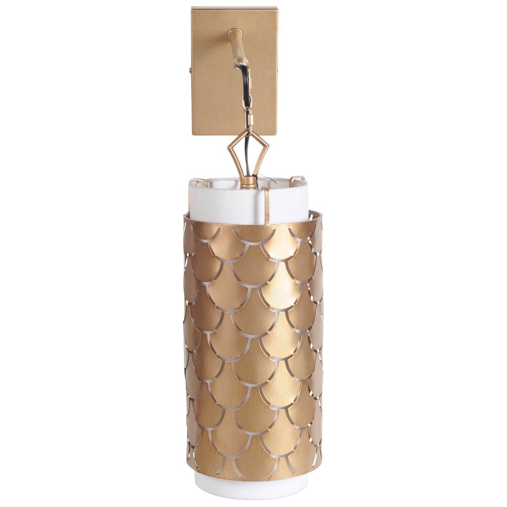 Mercana Brasseur 10.5" x 7" x 22" Metal Wall Sconce