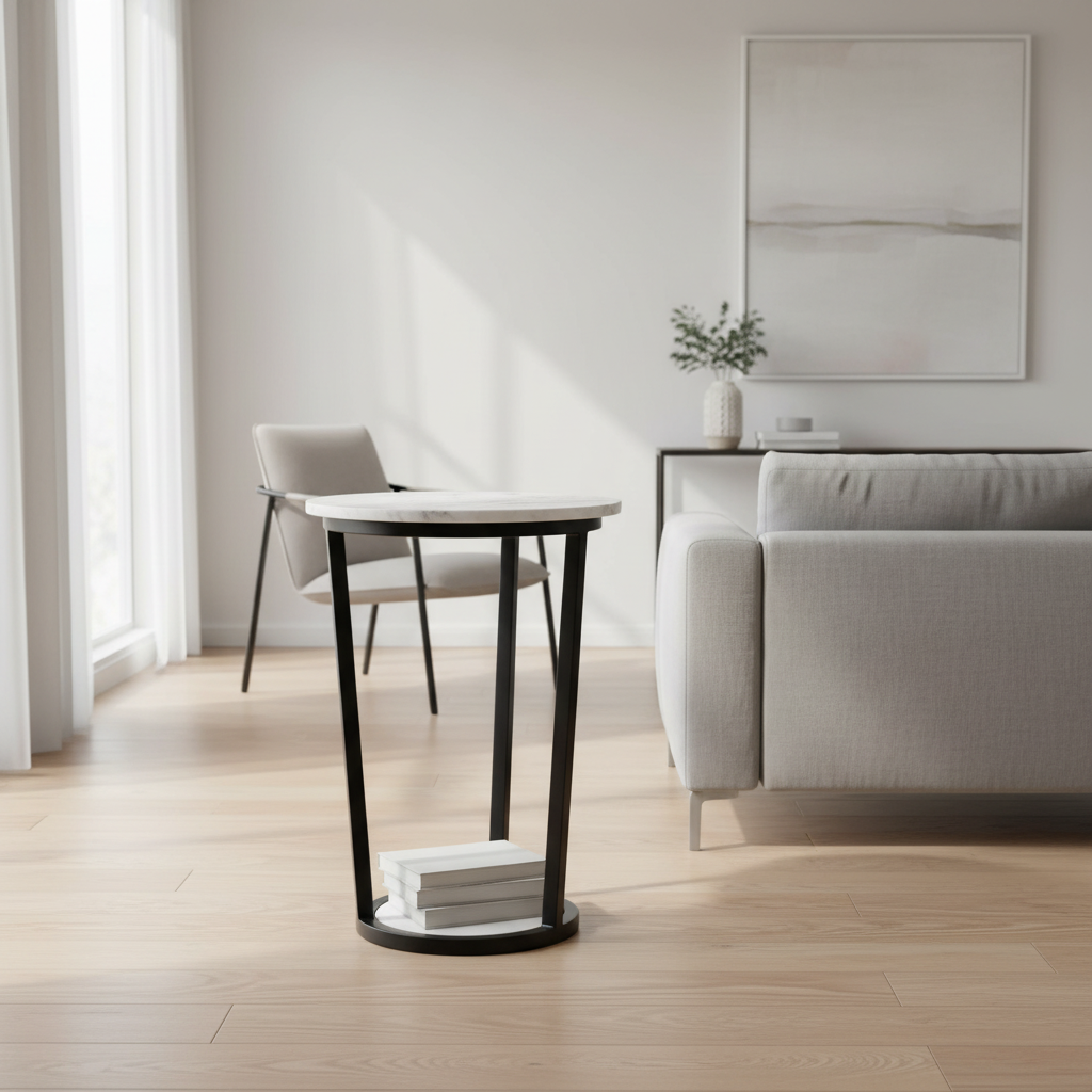 Mercana Bombola 15" x 15" x 21" Metal Side Table