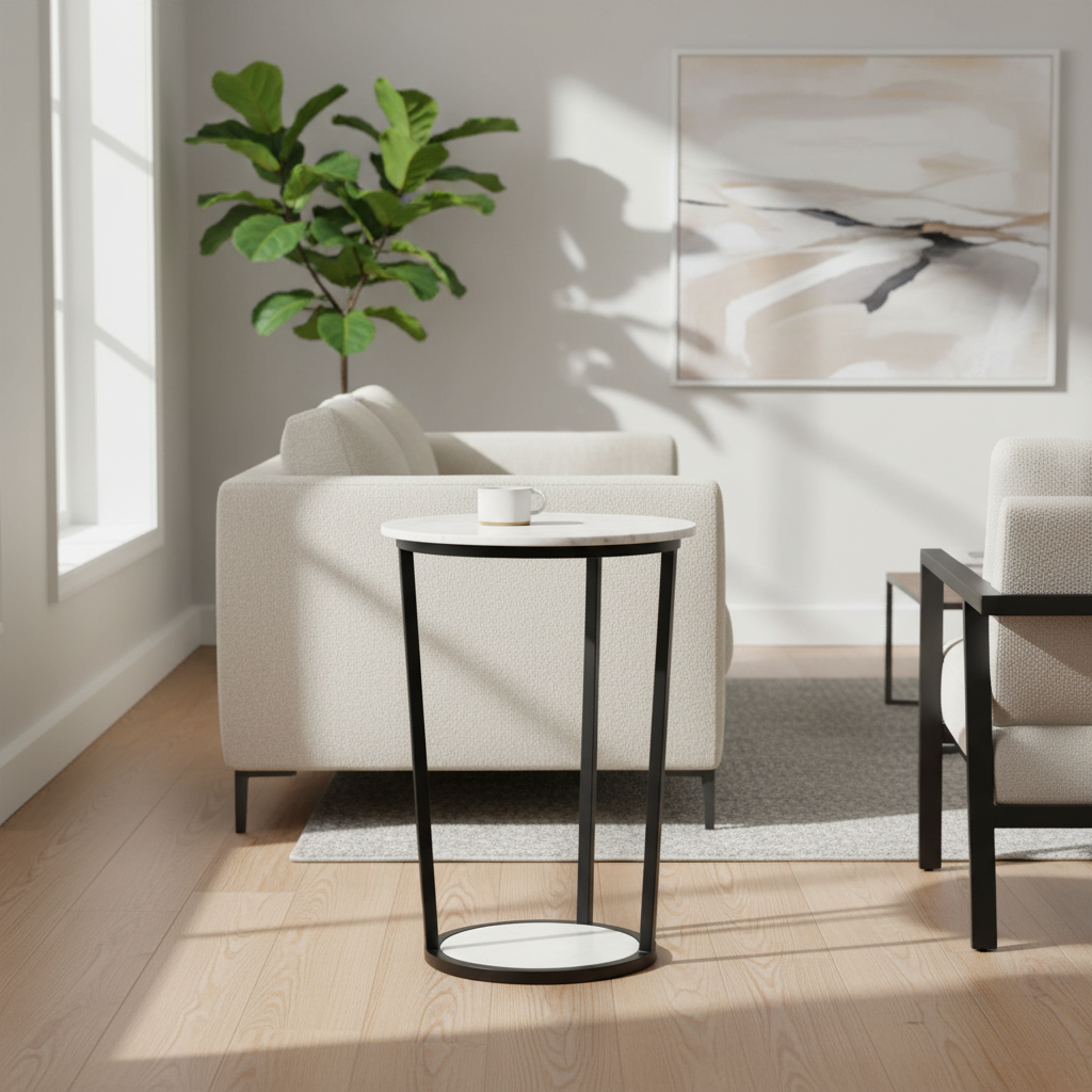 Mercana Bombola 18" x 18.1" x 25.2" Metal Side Table