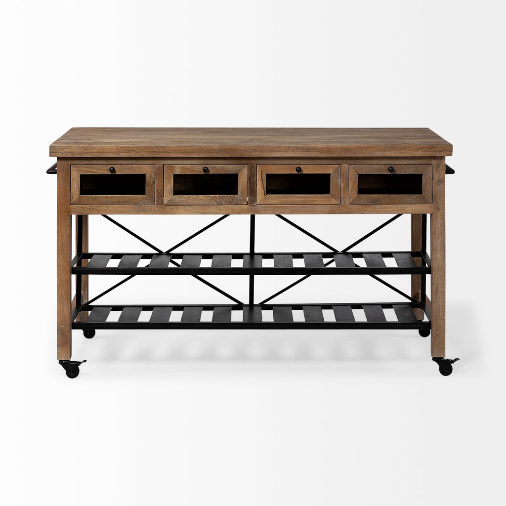 Mercana Stuart 28" x 63" x 34.8" Kitchen Island