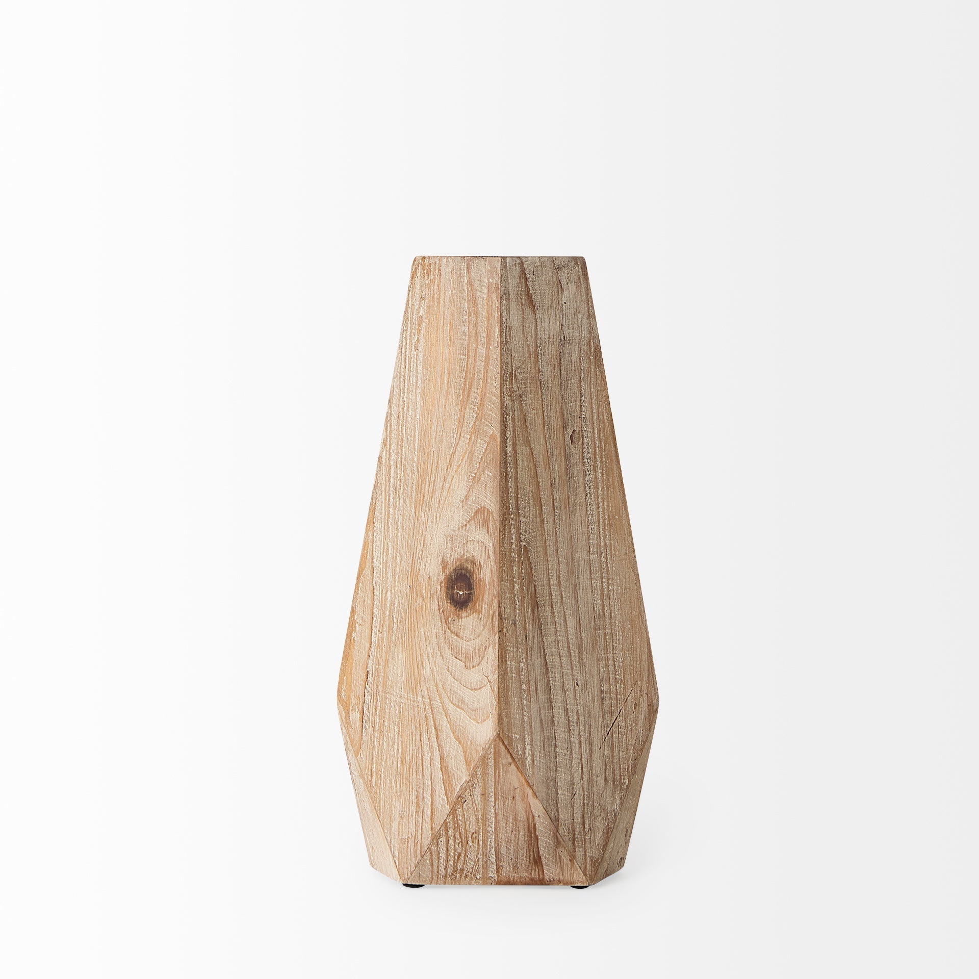 Mercana Allen 7.9" x 4.9" x 15.3" Solid Wood Vase
