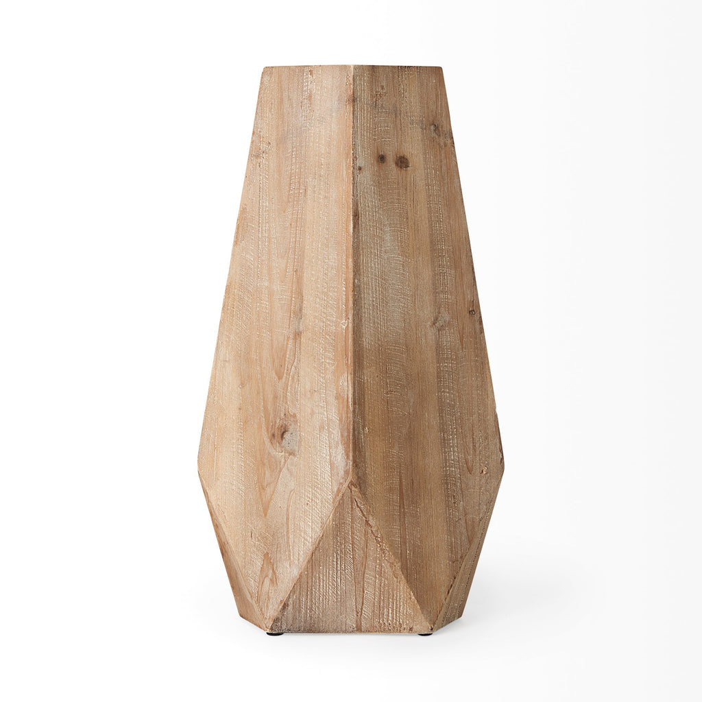 Mercana Allen 10" x 5.5" x 19.3" Solid Wood Vase