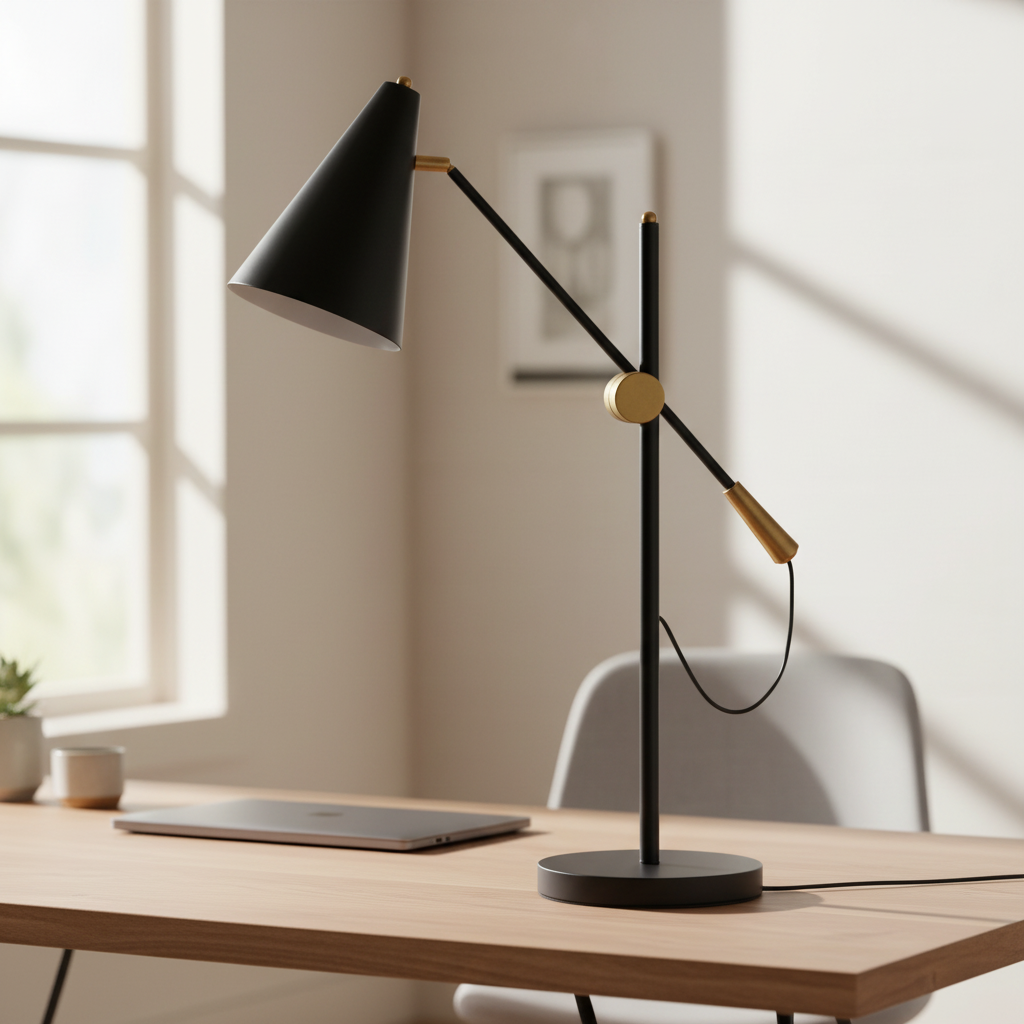 Mercana Fragon 9" x 9" x 26" Metal Table Lamp