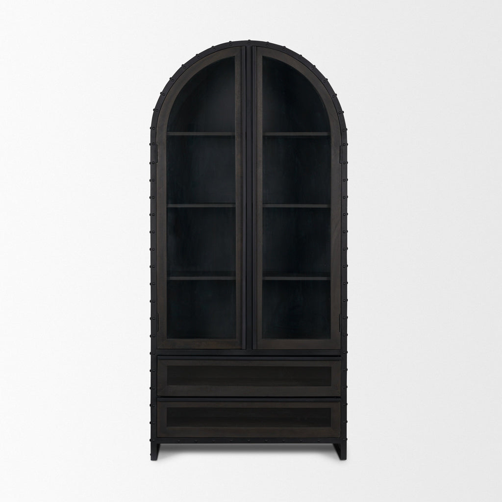 Mercana Gehry 33.3" x 16.3" x 72.3" Iron Display Cabinet