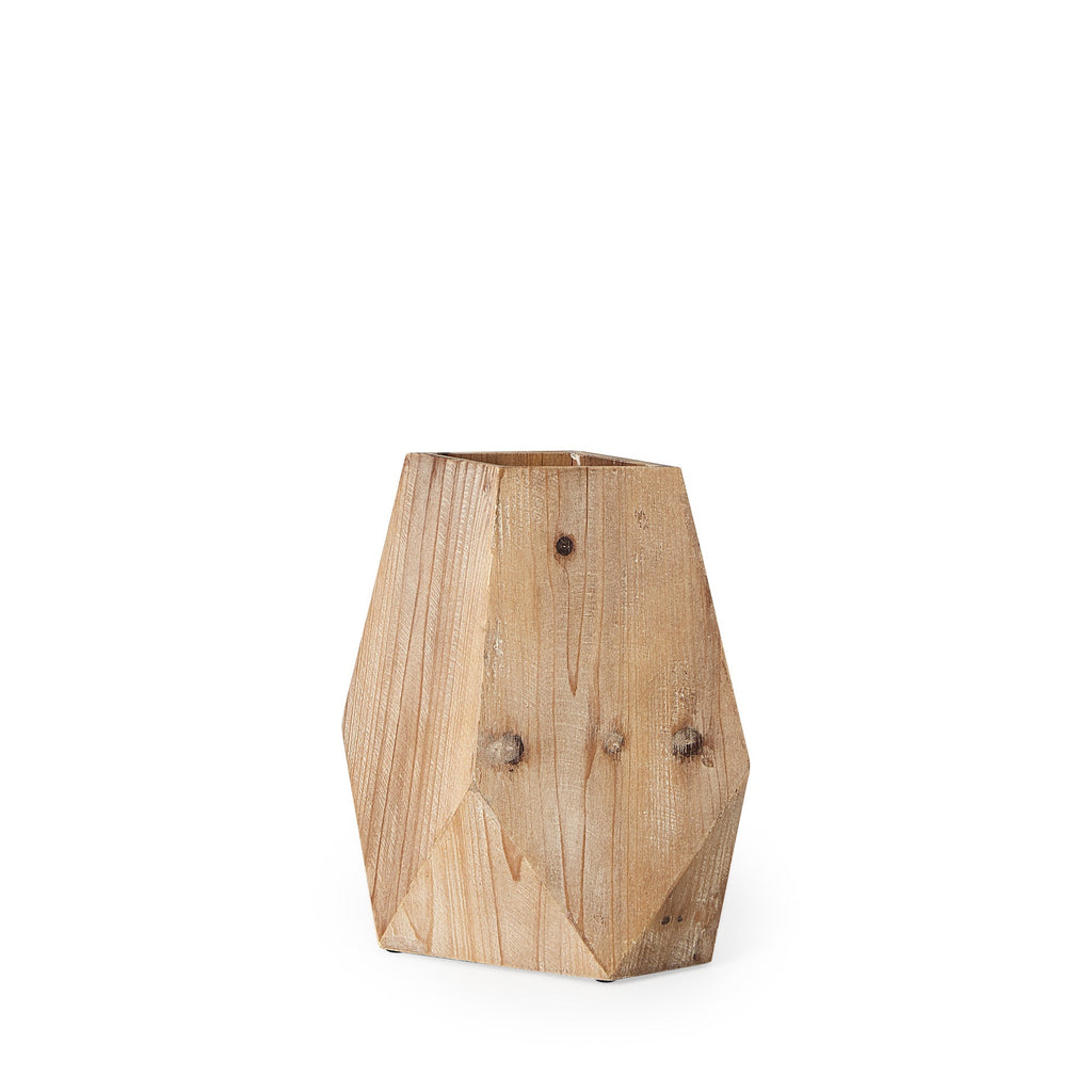 Mercana Allen 10.6" x 6.3" x 11.3" Solid Wood Vase