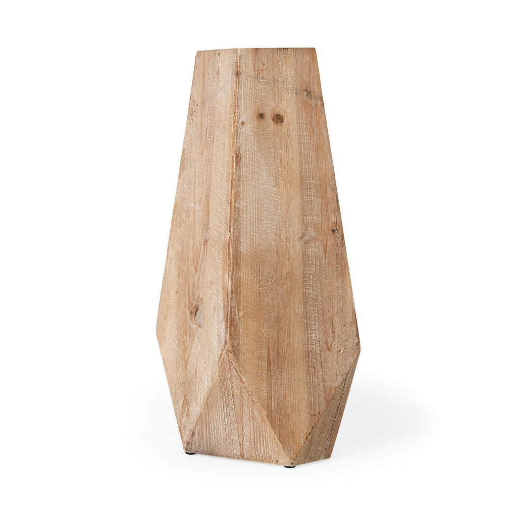 Mercana Allen 10" x 5.5" x 19.3" Solid Wood Vase
