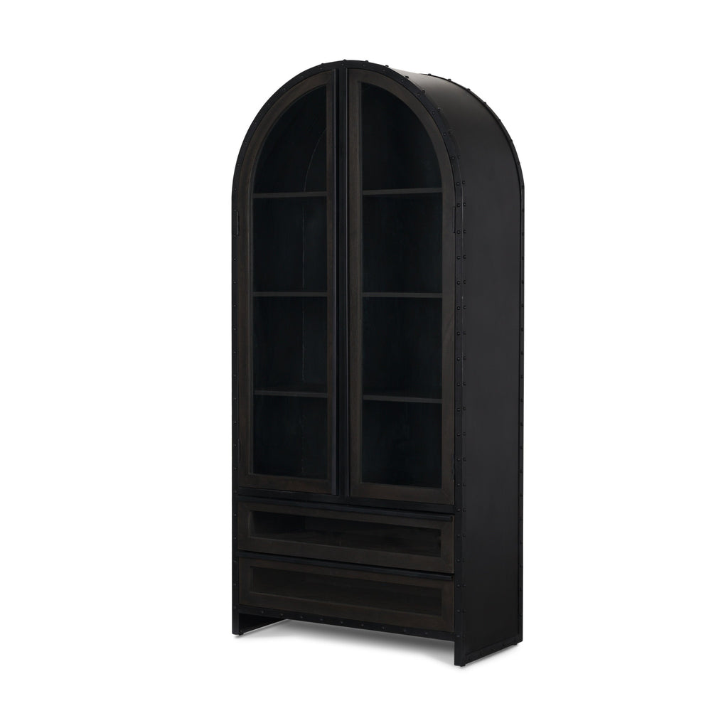 Mercana Gehry 33.3" x 16.3" x 72.3" Iron Display Cabinet