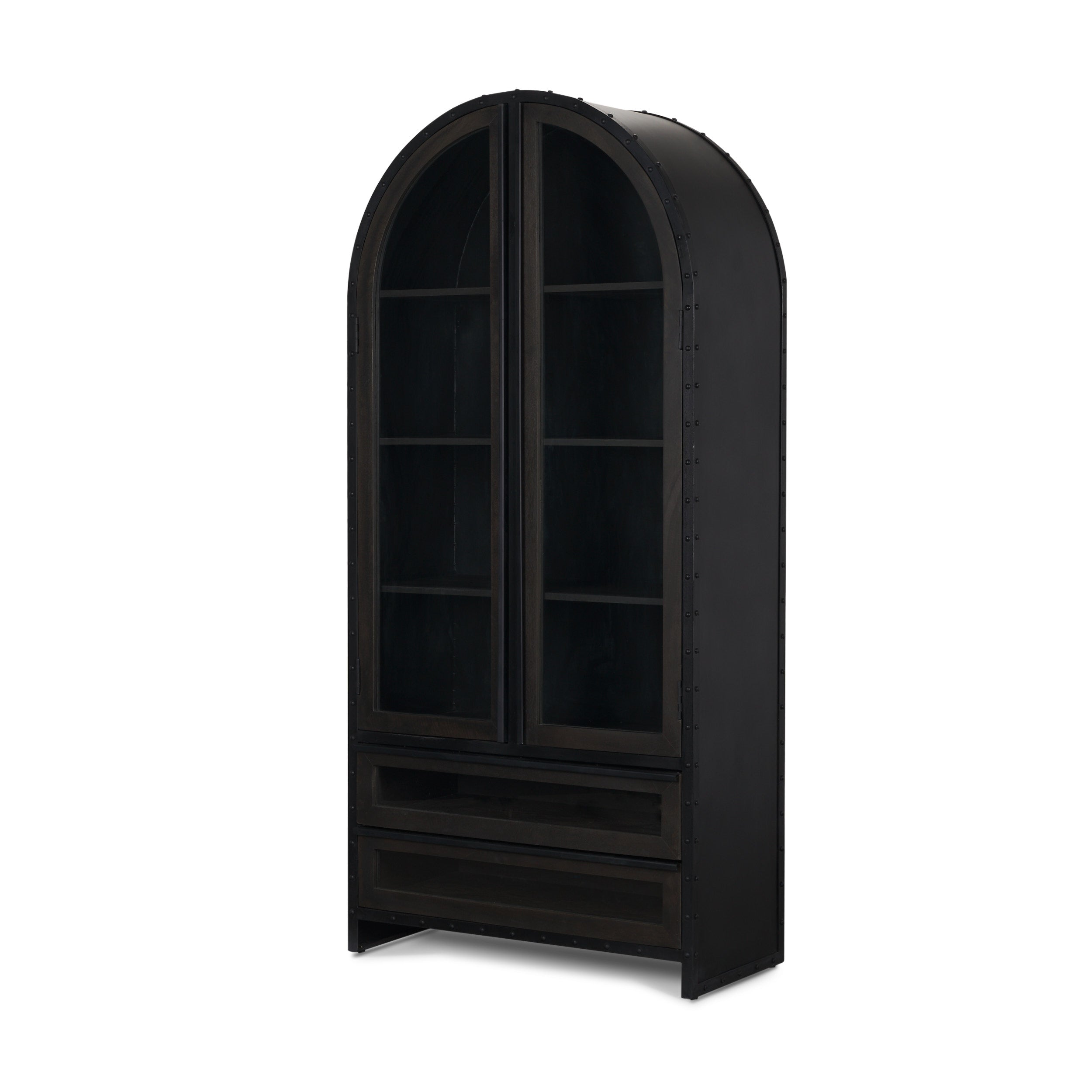 Mercana Gehry 33.3" x 16.3" x 72.3" Iron Display Cabinet