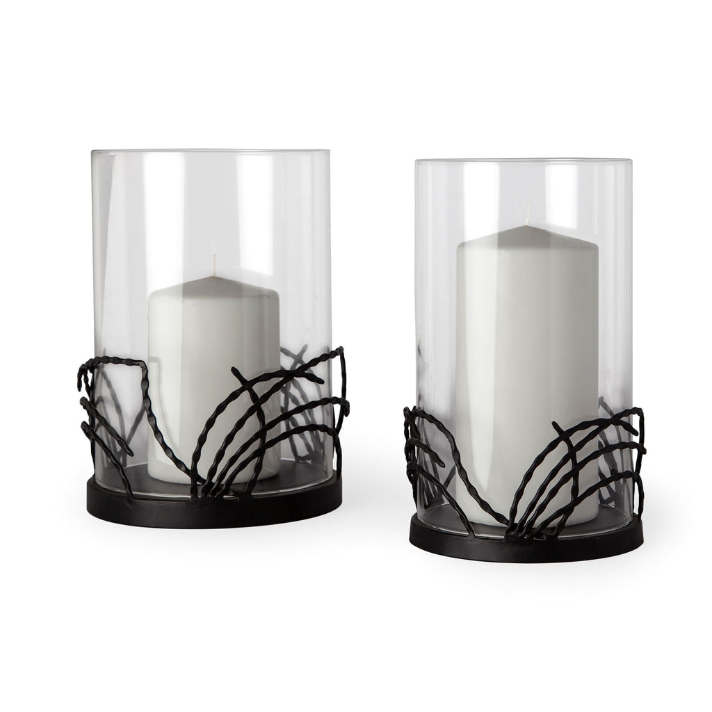 Mercana Cutlass 7.8" x 7.8" x 10.8" Glass Candle Holder