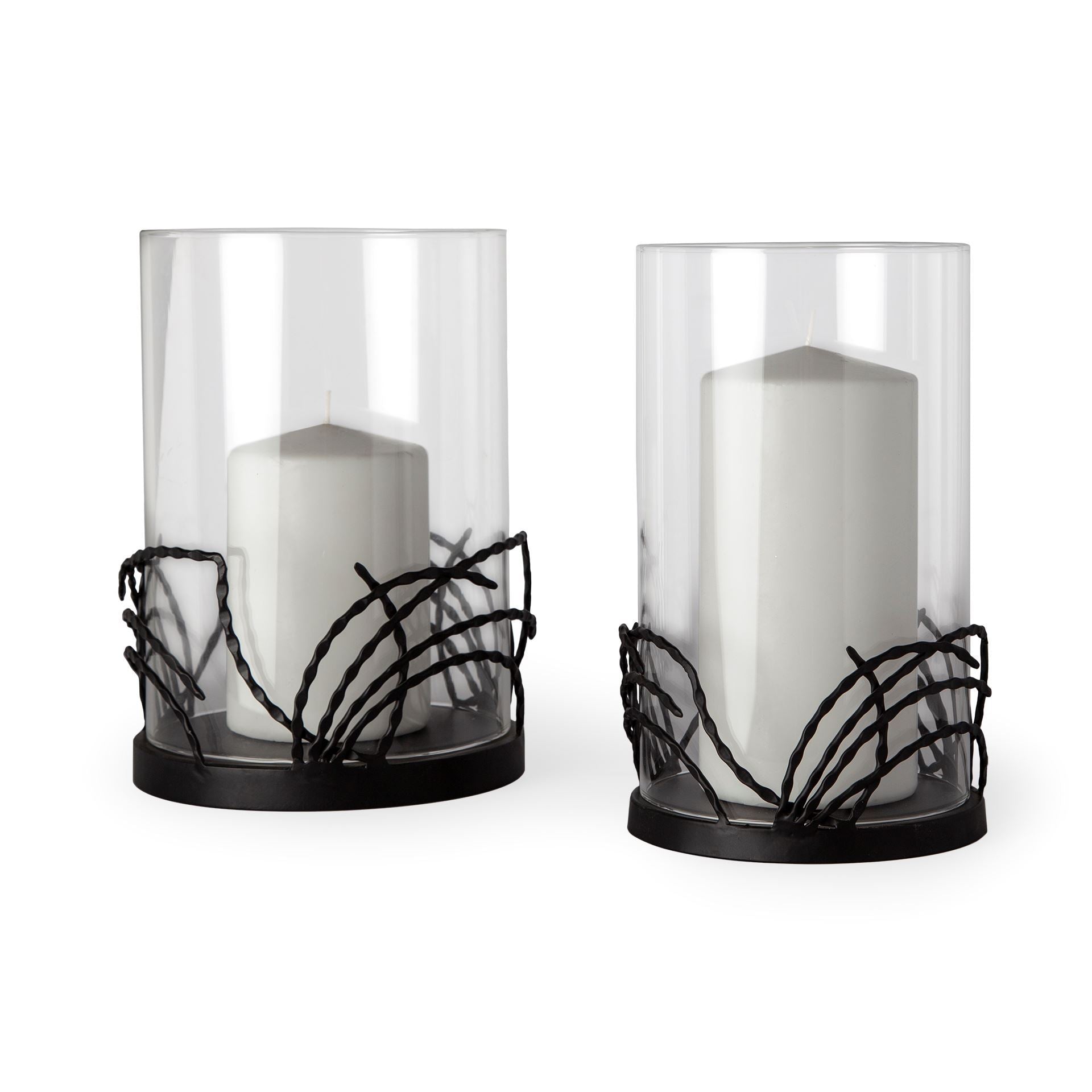 Mercana Cutlass 7.8" x 7.8" x 10.8" Glass Candle Holder