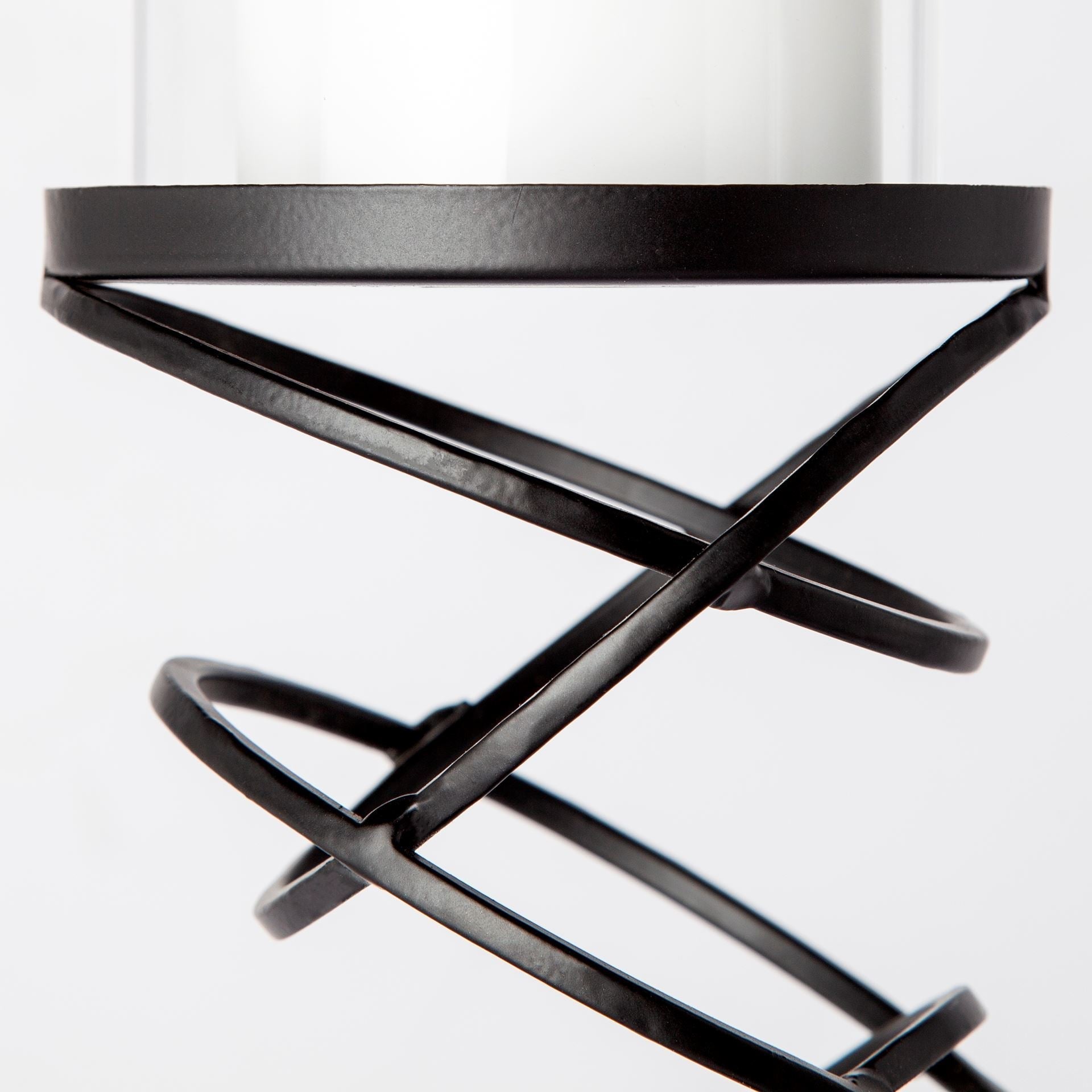 Mercana Omega 4.8" x 4.8" x 13.5" Glass Candle Holder