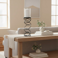 Mercana Omega 4.8" x 4.8" x 17.3" Glass Candle Holder