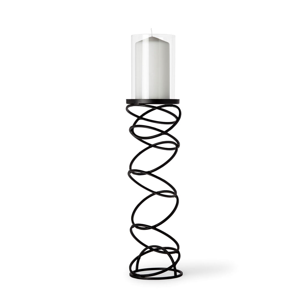 Mercana Omega 4.8" x 4.8" x 21.3" Glass Candle Holder