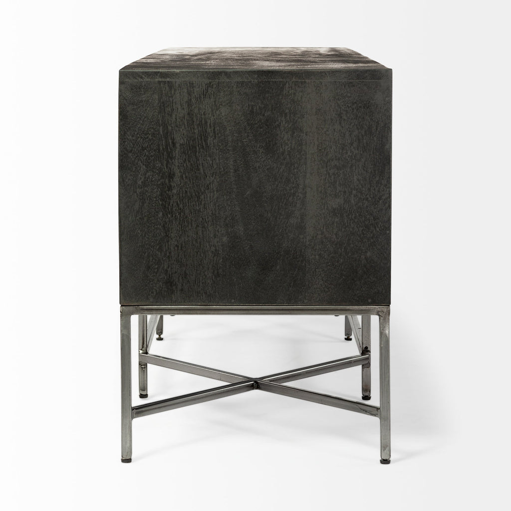 Mercana Hogarth 70.5" x 16" x 23.3" Iron Media Unit