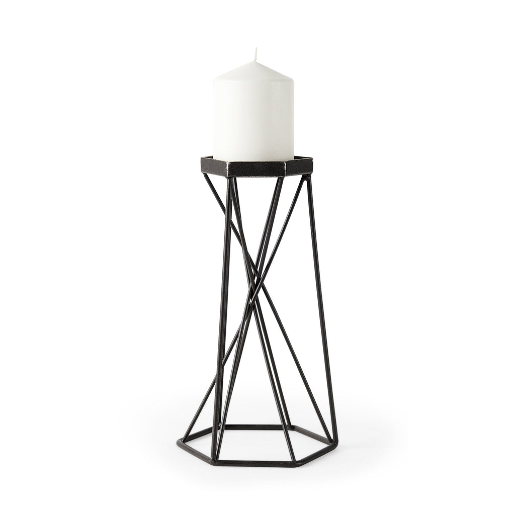 Mercana Sixx 6.1" x 5.3" x 11" Metal Candle Holder