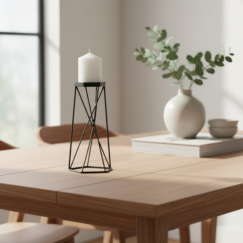 Mercana Sixx 6.1" x 5.3" x 11" Metal Candle Holder
