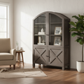 Mercana Barrett 48.5" x 17.3" x 73" Solid Wood Display Cabinet