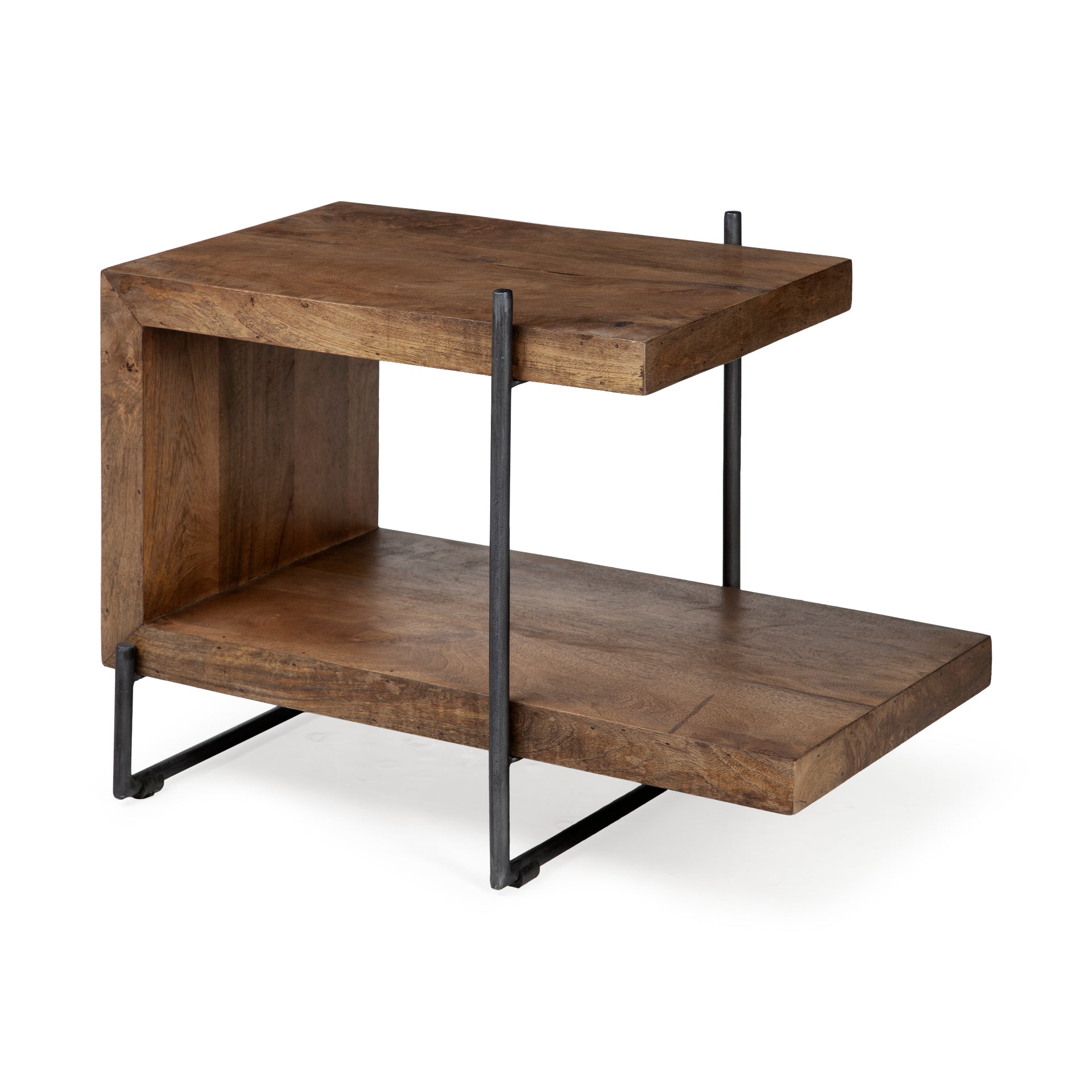 Mercana Maddox 30" x 17.5" x 22.5" Solid Wood Side Table