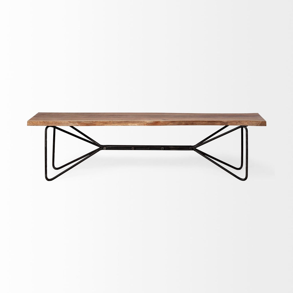 Mercana Papillion 66" x 16" x 17.8" Solid Wood Bench