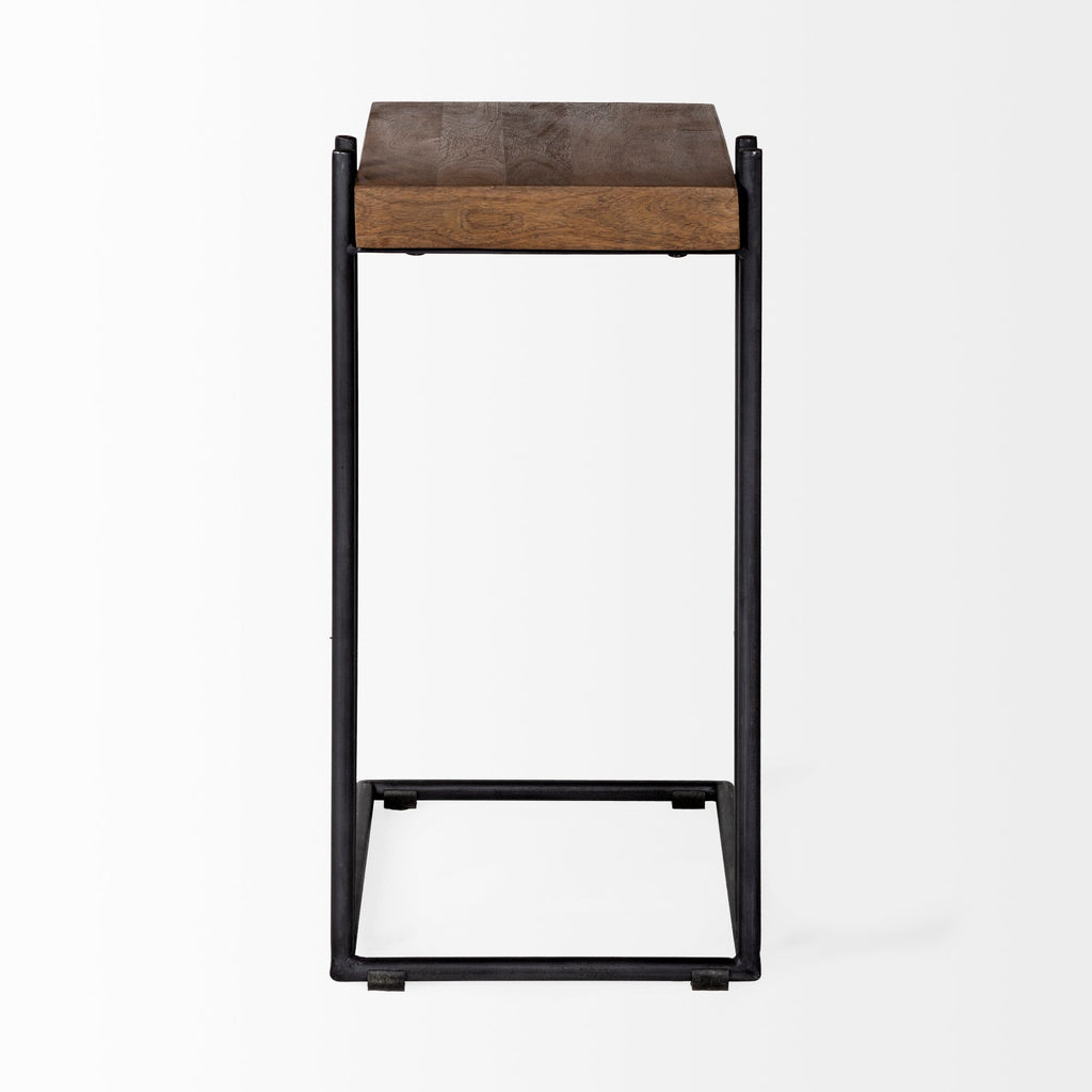 Mercana Maddox 17.1" x 13.5" x 27" Solid Wood Side Table