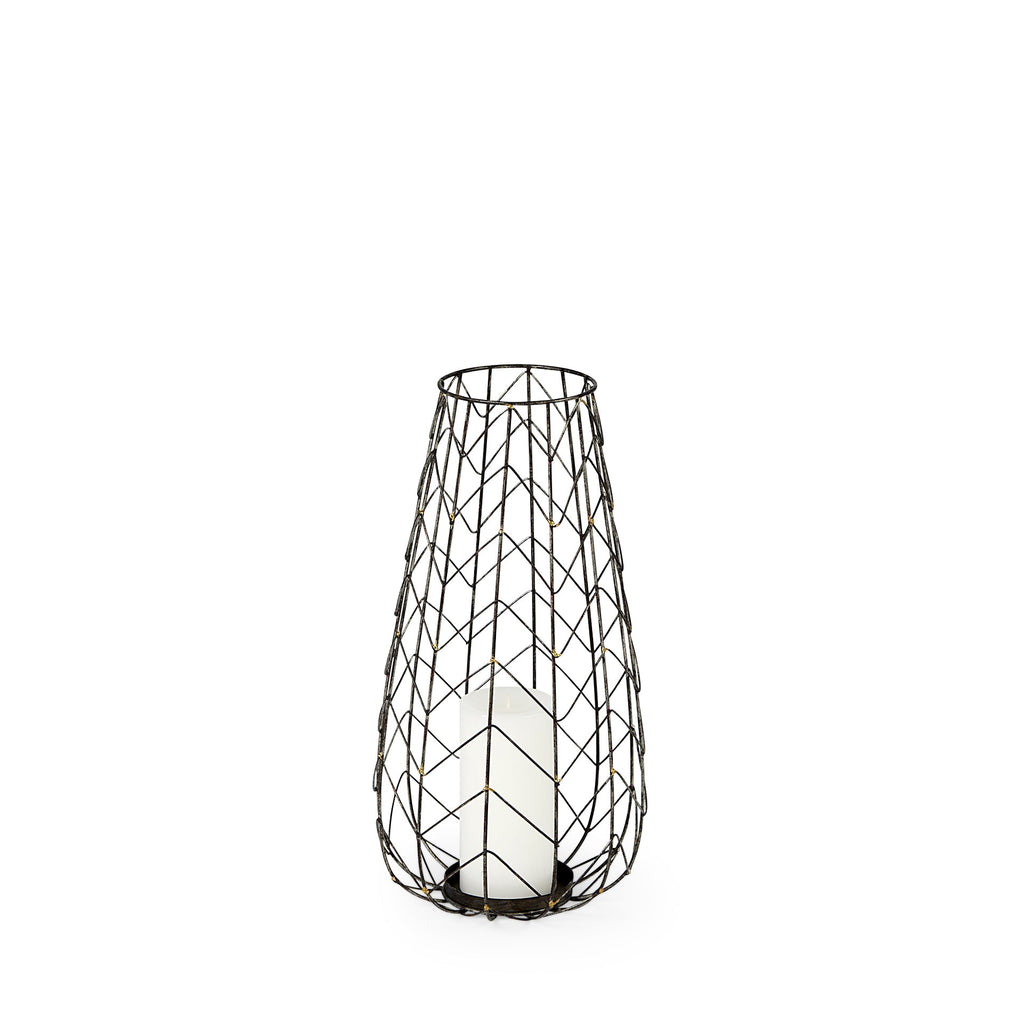 Mercana Petiole 8.3" x 8.3" x 16.1" Metal Candle Holder