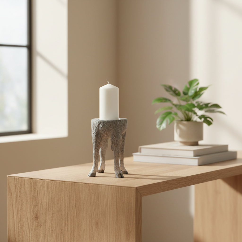 Mercana Pan 5" x 5" x 9" Ceramic Candle Holder