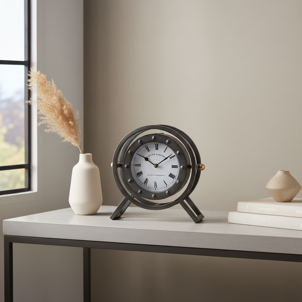 Mercana Gaston 11.8" x 3.1" x 11.4" Table Clock