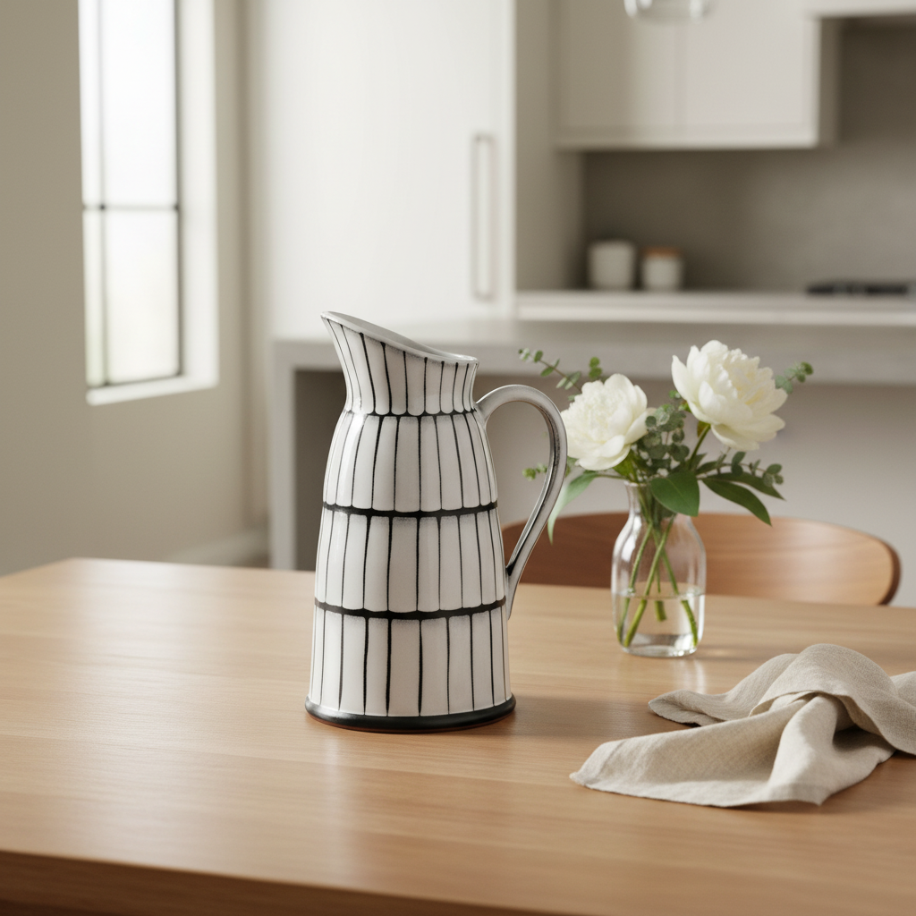 Mercana Lome 9.1" x 6.9" x 13.4" Ceramic Pitcher