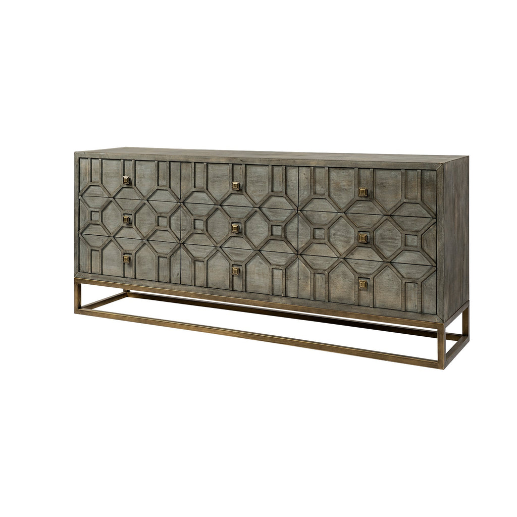 Mercana Genevieve 70" x 15.8" x 31" Solid + Manufactured Wood Sideboard
