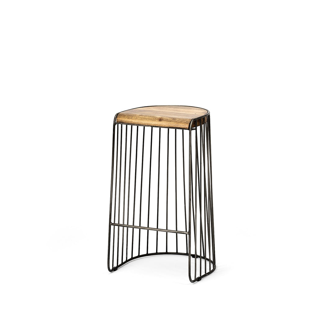 Mercana Seagram 20" x 18.5" x 30.5" Metal Stool