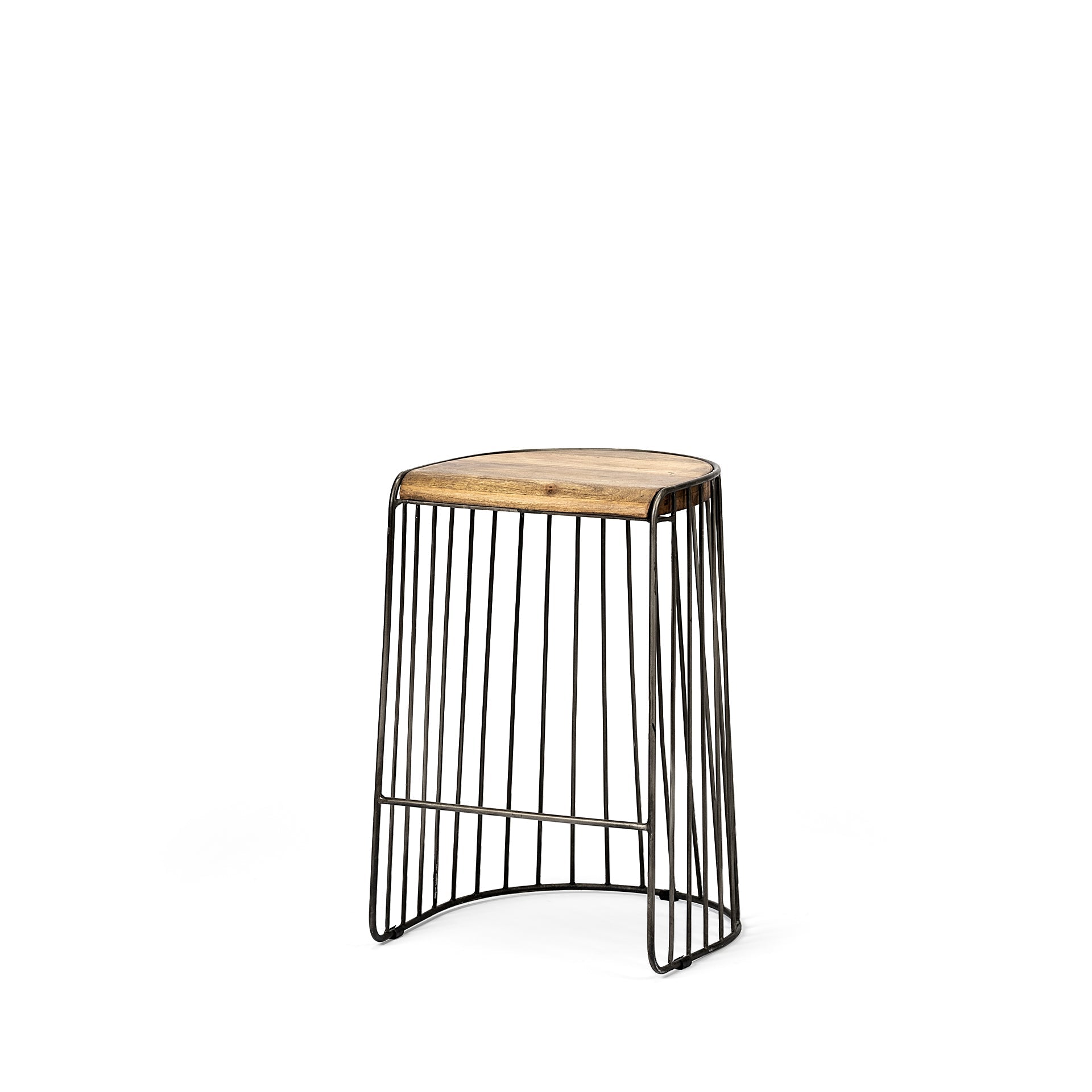 Mercana Seagram 20" x 18" x 25.6" Solid Wood Stool