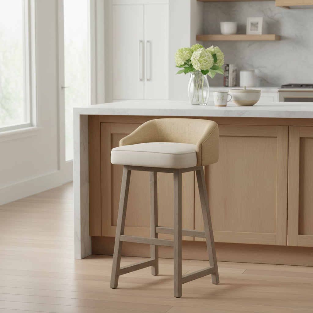 Mercana Monmouth 20.5" x 21" x 35.8" Fabric Stool